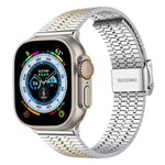 xDfind Seven Beads Buckle Stainless Steel Watch Band, For Apple Watch 42 / 44 / 45 / 46 / 49mm, For Apple Watch 38 / 40 / 41 / S10 42mm