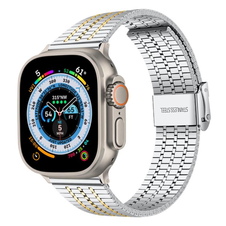 xDfind Seven Beads Buckle Stainless Steel Watch Band, For Apple Watch 42 / 44 / 45 / 46 / 49mm, For Apple Watch 38 / 40 / 41 / S10 42mm
