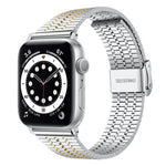xDfind Seven Beads Buckle Stainless Steel Watch Band, For Apple Watch 42 / 44 / 45 / 46 / 49mm, For Apple Watch 38 / 40 / 41 / S10 42mm