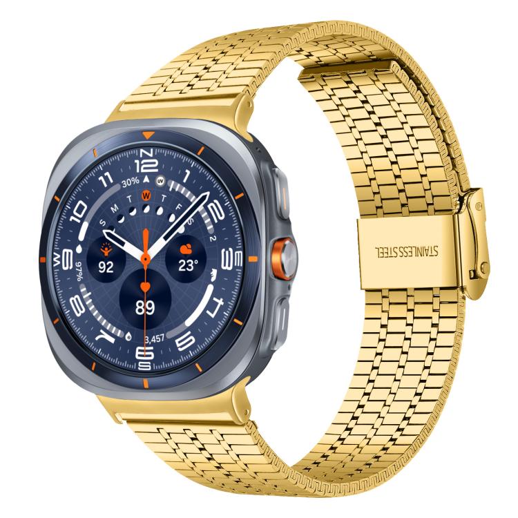 xDfind Seven Beads Buckle Stainless Steel Watch Band, For Samsung Galaxy Watch Ultra / Ultra 2025, For Samsung Galaxy Watch8 / 8 Classic, For Samsung Galaxy Watch 7 / 6 / 5 / FE