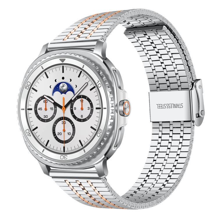 xDfind Seven Beads Buckle Stainless Steel Watch Band, For Samsung Galaxy Watch Ultra / Ultra 2025, For Samsung Galaxy Watch8 / 8 Classic, For Samsung Galaxy Watch 7 / 6 / 5 / FE