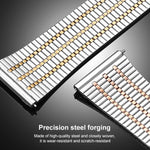 xDfind Seven Beads Buckle Stainless Steel Watch Band, For Samsung Galaxy Watch Ultra / Ultra 2025, For Samsung Galaxy Watch8 / 8 Classic, For Samsung Galaxy Watch 7 / 6 / 5 / FE