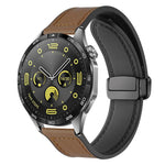 xDfind Crazy Horse Pattern Silicone Skin Magnetic Buckle Watch Band, 18mm, 20mm, 22mm