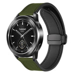 xDfind Crazy Horse Pattern Silicone Skin Magnetic Buckle Watch Band, 18mm, 20mm, 22mm