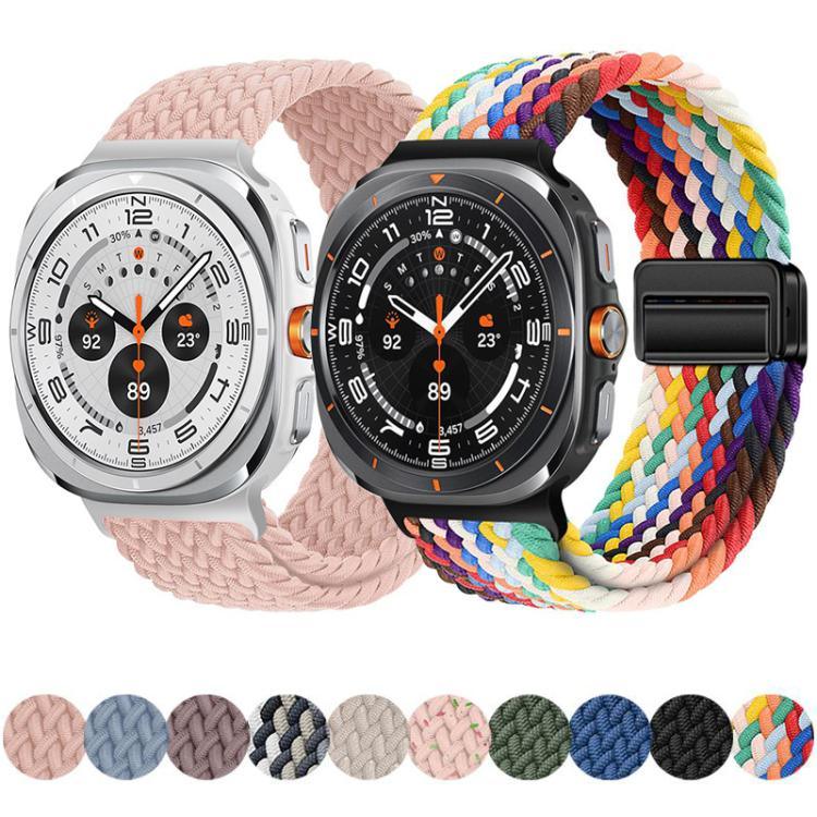 xDfind Magnetic Buckle Nylon Braid Loop Watch Band, For Samsung Galaxy Watch Ultra / Ultra 2025, For Samsung Galaxy Watch8 / Watch8 Classic