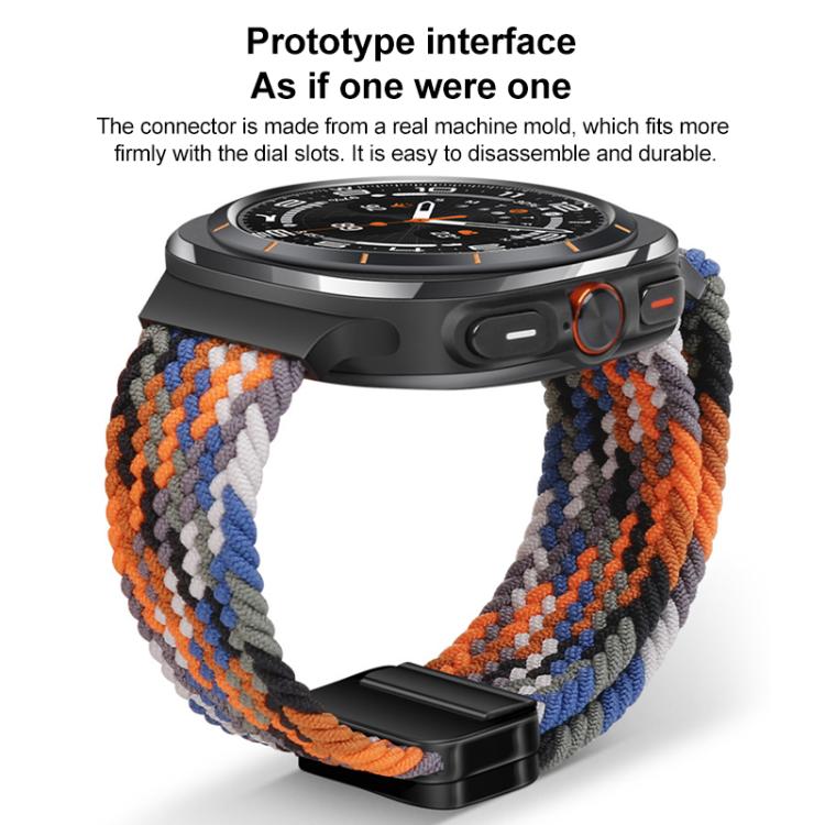 xDfind Magnetic Buckle Nylon Braid Loop Watch Band, For Samsung Galaxy Watch Ultra / Ultra 2025, For Samsung Galaxy Watch8 / Watch8 Classic