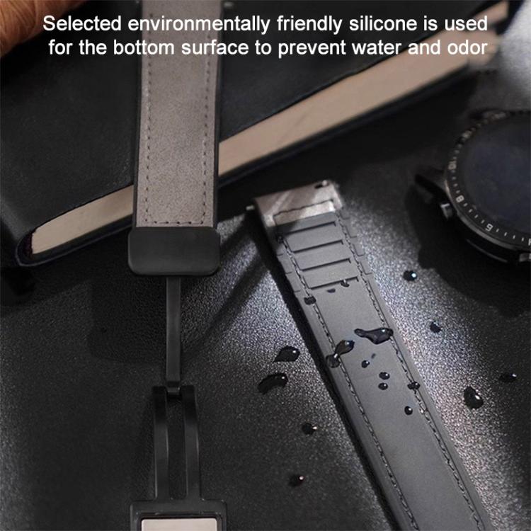 xDfind Crazy Horse Pattern Silicone Skin Magnetic Buckle Watch Band, For Amazfit T-Rex 3