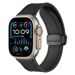 xDfind Crazy Horse Pattern Silicone Skin Magnetic Buckle Watch Band, For Apple Watch 42 / 44 / 45 / 46 / 49mm, For Apple Watch 38 / 40 / 41 / S10 42mm