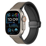 xDfind Crazy Horse Pattern Silicone Skin Magnetic Buckle Watch Band, For Apple Watch 42 / 44 / 45 / 46 / 49mm, For Apple Watch 38 / 40 / 41 / S10 42mm