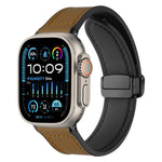 xDfind Crazy Horse Pattern Silicone Skin Magnetic Buckle Watch Band, For Apple Watch 42 / 44 / 45 / 46 / 49mm, For Apple Watch 38 / 40 / 41 / S10 42mm