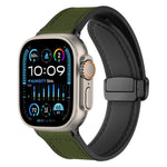 xDfind Crazy Horse Pattern Silicone Skin Magnetic Buckle Watch Band, For Apple Watch 42 / 44 / 45 / 46 / 49mm, For Apple Watch 38 / 40 / 41 / S10 42mm