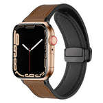xDfind Crazy Horse Pattern Silicone Skin Magnetic Buckle Watch Band, For Apple Watch 42 / 44 / 45 / 46 / 49mm, For Apple Watch 38 / 40 / 41 / S10 42mm