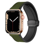 xDfind Crazy Horse Pattern Silicone Skin Magnetic Buckle Watch Band, For Apple Watch 42 / 44 / 45 / 46 / 49mm, For Apple Watch 38 / 40 / 41 / S10 42mm