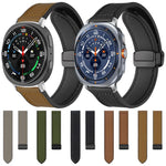 xDfind Crazy Horse Pattern Silicone Skin Magnetic Buckle Watch Band, For Samsung Galaxy Watch Ultra / Ultra 2025, For Samsung Galaxy Watch8 / 8 Classic