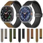 xDfind Crazy Horse Pattern Silicone Skin Magnetic Buckle Watch Band, For Samsung Galaxy Watch Ultra / Ultra 2025, For Samsung Galaxy Watch8 / 8 Classic