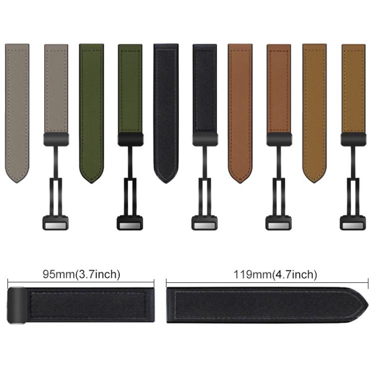 xDfind Crazy Horse Pattern Silicone Skin Magnetic Buckle Watch Band, For Samsung Galaxy Watch Ultra / Ultra 2025, For Samsung Galaxy Watch8 / 8 Classic