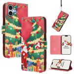 Christmas Series Buckle Leather Phone Case with Hand Strap, For iPhone 17e / 16e, For iPhone 17 Pro Max, For iPhone 17 Pro, For iPhone 17, For iPhone Air, For iPhone 16 Pro Max, For iPhone 16 Pro, For iPhone 16 Plus