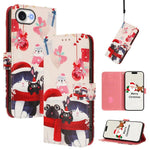 Christmas Series Buckle Leather Phone Case with Hand Strap, For iPhone 17e / 16e, For iPhone 17 Pro Max, For iPhone 17 Pro, For iPhone 17, For iPhone Air, For iPhone 16 Pro Max, For iPhone 16 Pro, For iPhone 16 Plus