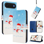 Christmas Series Buckle Leather Phone Case with Hand Strap, For iPhone 17e / 16e, For iPhone 17 Pro Max, For iPhone 17 Pro, For iPhone 17, For iPhone Air, For iPhone 16 Pro Max, For iPhone 16 Pro, For iPhone 16 Plus