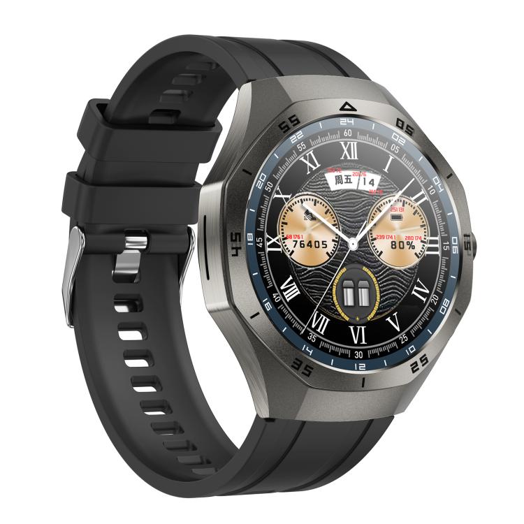 F38 Dual-ear Bluetooth Earphone Smart Watch IP67 Supports Heart Rate Monitoring, Silicone, Leather, Steel