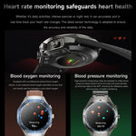 F38 Dual-ear Bluetooth Earphone Smart Watch IP67 Supports Heart Rate Monitoring, Silicone, Leather, Steel