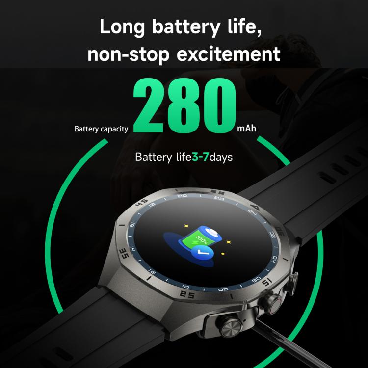 F38 Dual-ear Bluetooth Earphone Smart Watch IP67 Supports Heart Rate Monitoring, Silicone, Leather, Steel