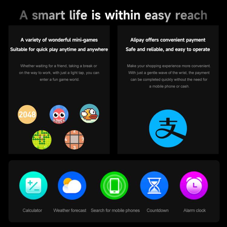 F38 Dual-ear Bluetooth Earphone Smart Watch IP67 Supports Heart Rate Monitoring, Silicone, Leather, Steel