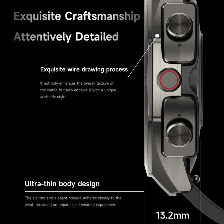 F38 Dual-ear Bluetooth Earphone Smart Watch IP67 Supports Heart Rate Monitoring, Silicone, Leather, Steel