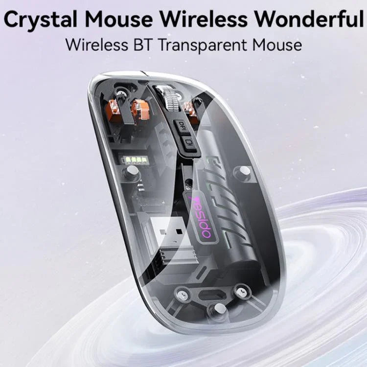 Yesido KB29 Transparent Bluetooth Dual Mode Wireless Mouse, KB29 (White), KB29 (Black)