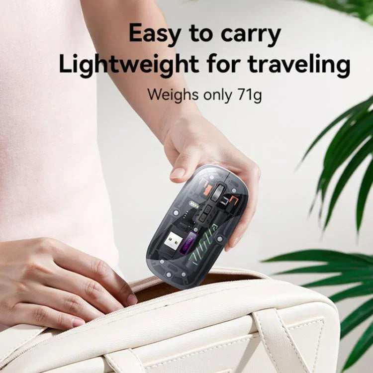 Yesido KB29 Transparent Bluetooth Dual Mode Wireless Mouse, KB29 (White), KB29 (Black)