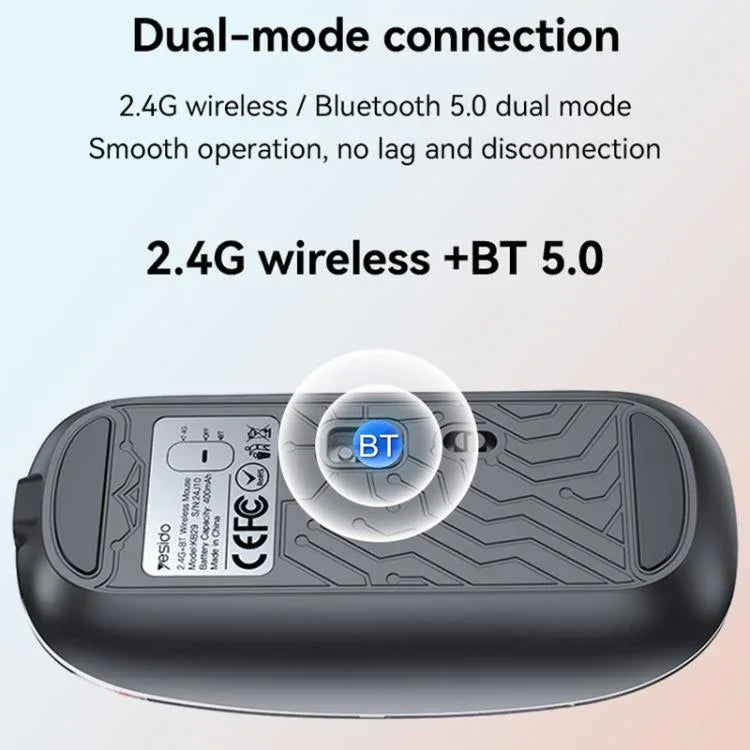 Yesido KB29 Transparent Bluetooth Dual Mode Wireless Mouse, KB29 (White), KB29 (Black)