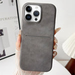 Skin Feel Sheepskin Card Slot Phone Case, For iPhone 12 / 12 Pro, For iPhone 12 Pro Max