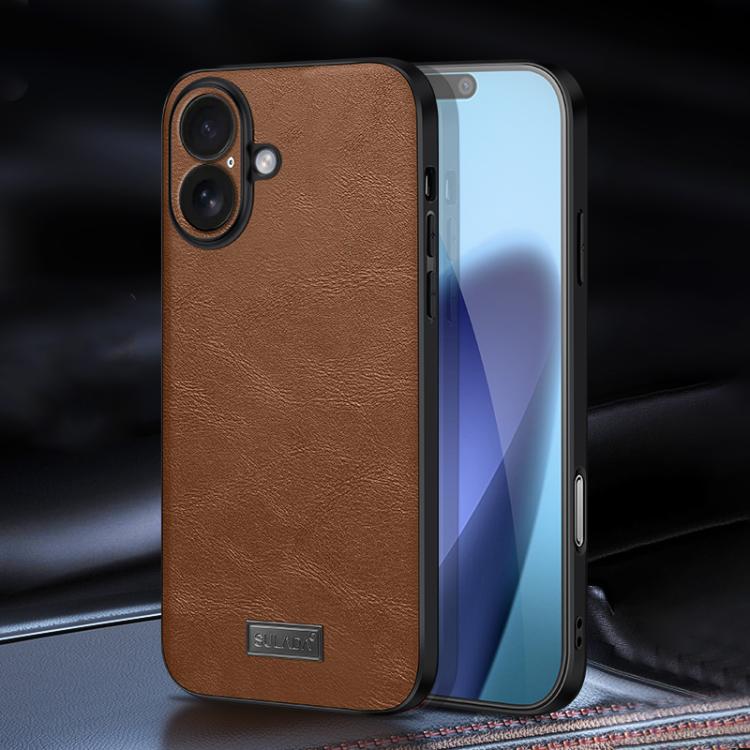 SULADA Shockproof TPU Hybrid Handmade Leather Phone Case, For iPhone 17 Pro Max, For iPhone 17 Pro, For iPhone 17, For iPhone Air