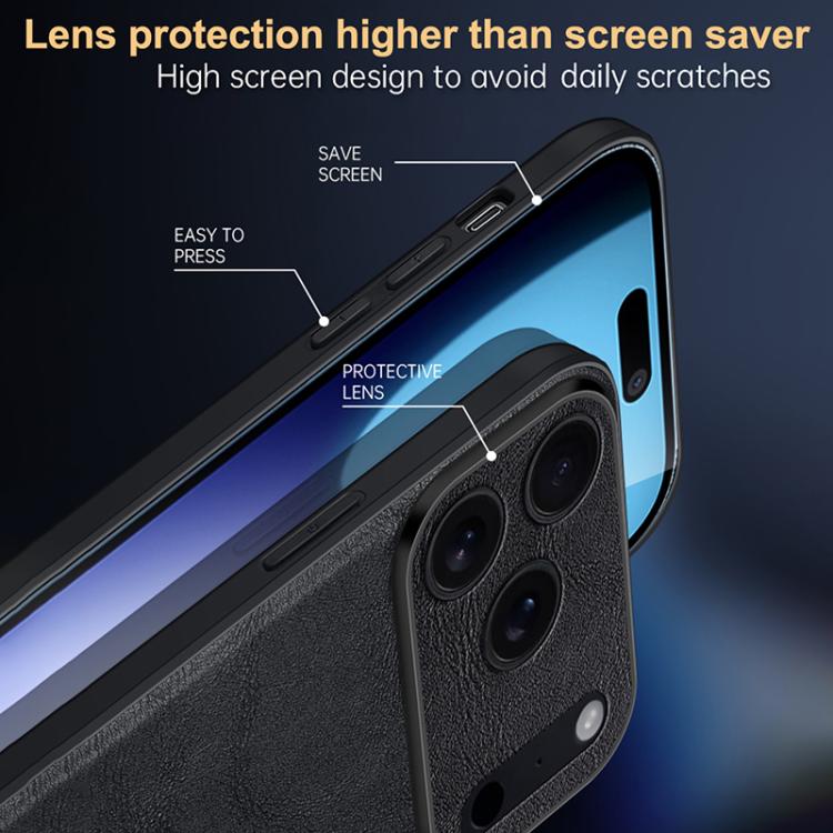 SULADA Shockproof TPU Hybrid Handmade Leather Phone Case, For iPhone 17 Pro Max, For iPhone 17 Pro, For iPhone 17, For iPhone Air