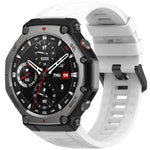 xDfind Solid Color Black Buckle Silicone Watch Band, For Amazfit T-Rex 3