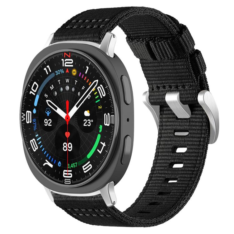 xDfind Two-section Nylon Watch Band, For Samsung Galaxy Watch Ultra / Ultra 2025, For Samsung Galaxy Watch8 / 8 Classic, For Samsung Galaxy Watch 7 / 6 / 5 / FE