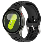 xDfind Silver Buckle Silicone Sport Watch Band, For Samsung Galaxy Watch 7 / 6 / 5 / FE