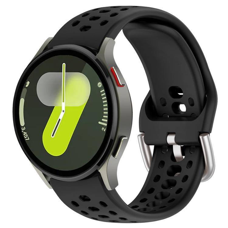 xDfind Silver Buckle Silicone Sport Watch Band, For Samsung Galaxy Watch 7 / 6 / 5 / FE