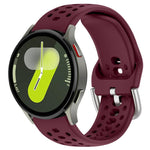 xDfind Silver Buckle Silicone Sport Watch Band, For Samsung Galaxy Watch 7 / 6 / 5 / FE