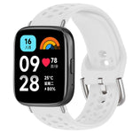 xDfind Silver Buckle Silicone Sport Watch Band, For Xiaomi Band 10 Pro / 9 Pro / Redmi Watch 6, For Redmi Watch 3 Active / Watch 3 Lite, For Redmi Watch 3