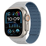 xDfind Contrasting Colors Magnetic Silicone Watch Band, For Apple Watch 42 / 44 / 45 / 46 / 49mm, For Apple Watch 38 / 40 / 41 / S10 42mm