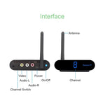Measy AV550 Émetteur et récepteur audio/vidéo sans fil 5,8 GHz avec fonction de retour infrarouge, portée : 500 m, AV550 noir