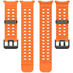 xDfind Black Buckle Ocean Solid Color Dual-row Hole Silicone Watch Band, For Samsung Galaxy Watch8 / 8 Classic