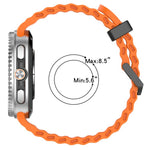 xDfind Black Buckle Ocean Solid Color Dual-row Hole Silicone Watch Band, For Samsung Galaxy Watch8 / 8 Classic