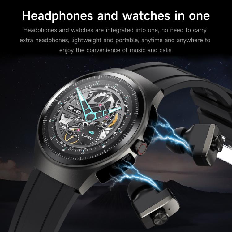 F39 1.43 inch AMOLED Screen 2 in 1 Bluetooth Earphone Smart Watch, Support Bluetooth Call / NFC