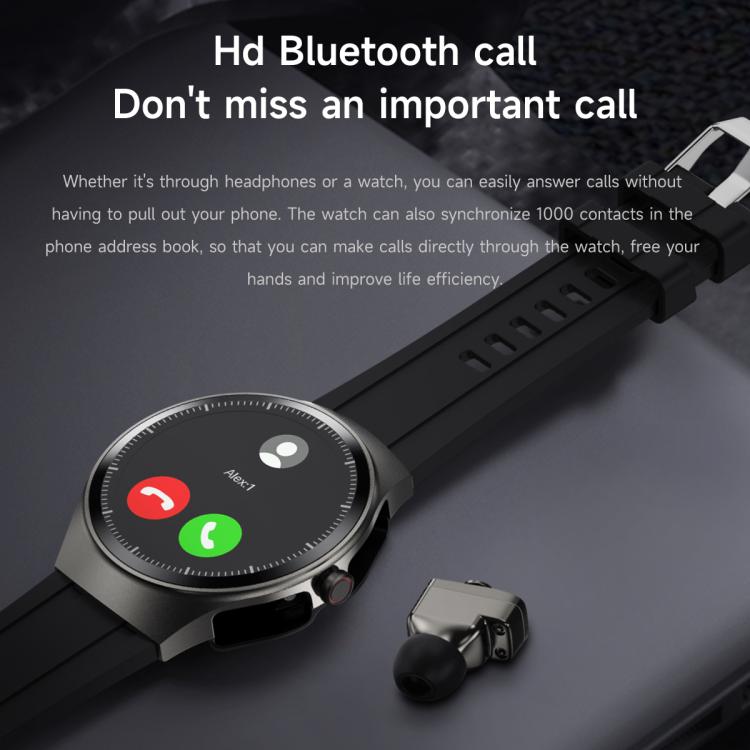 F39 1.43 inch AMOLED Screen 2 in 1 Bluetooth Earphone Smart Watch, Support Bluetooth Call / NFC