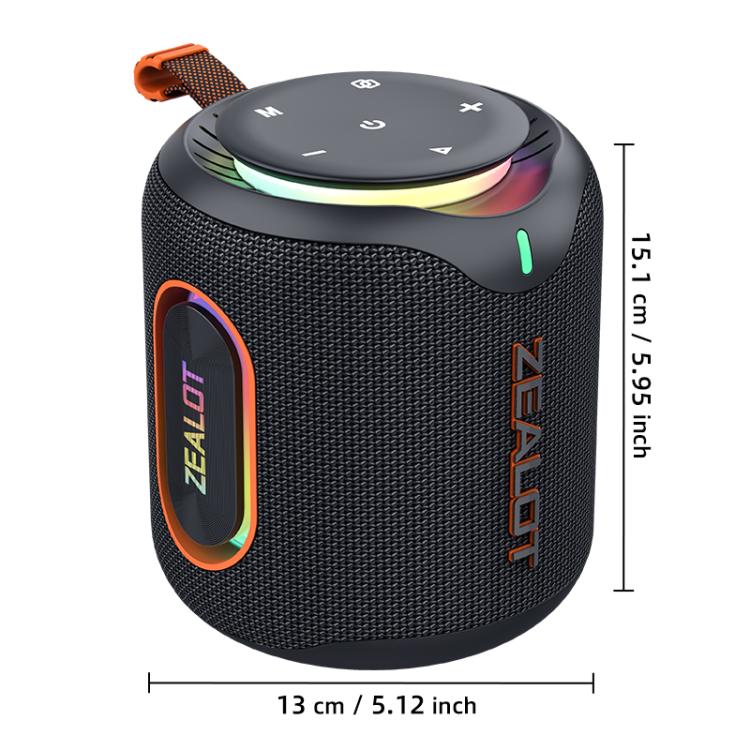 Zealot M1 30W Portable Outdoor IPX6 RGB Stereo Bluetooth Speaker