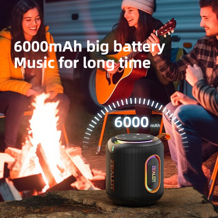 Zealot M1 30W Portable Outdoor IPX6 RGB Stereo Bluetooth Speaker