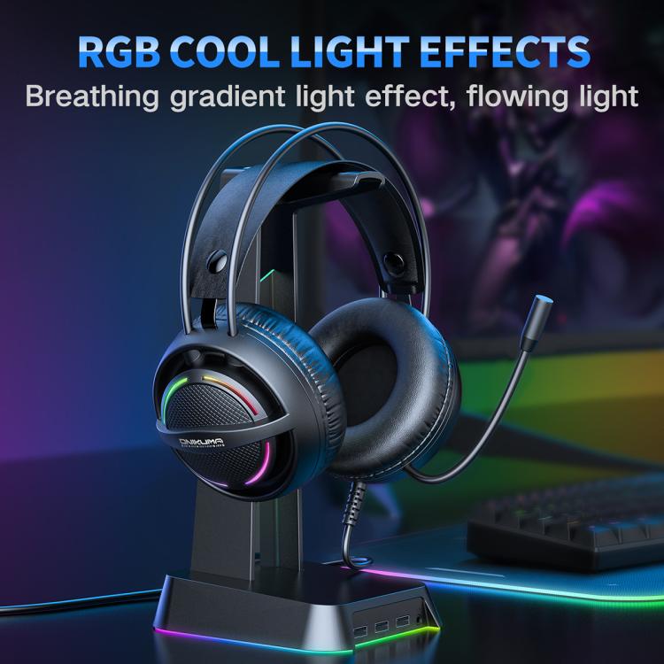 ONIKUMA X88 Head-mounted RGB Light E-Sports Gaming Headset, Cable Length: 2.2m, X88