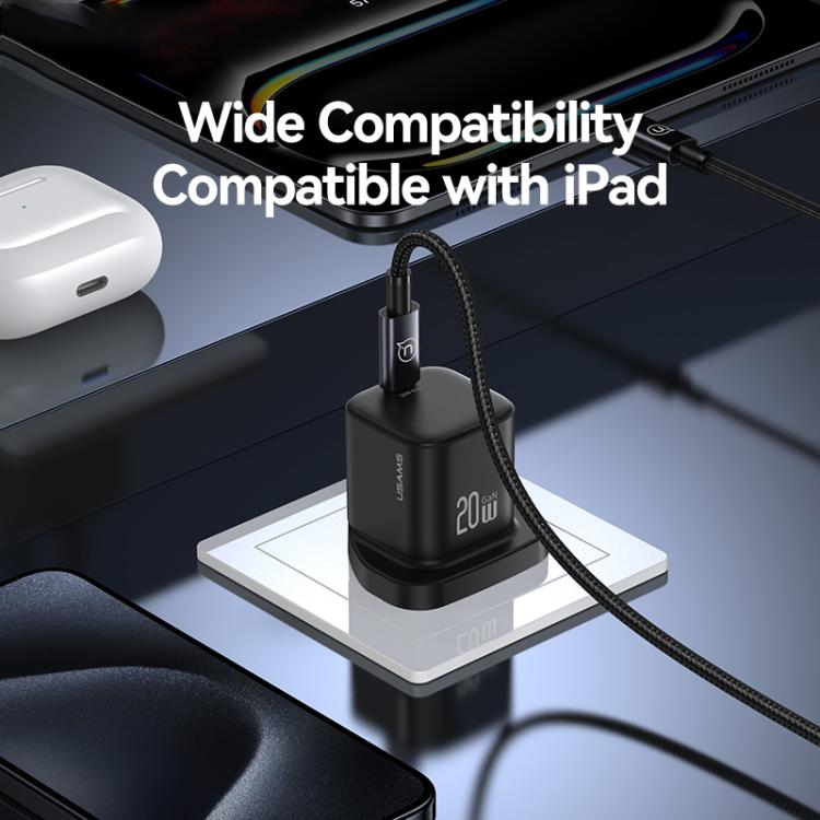 USAMS CC274 20W GaN USB-C / Type-C Port Mini Fast Charger, UK Plug